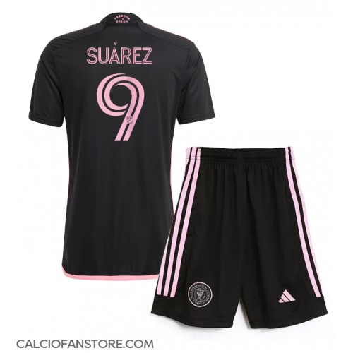 Maglia Calcio Inter Miami Luis Suarez #9 Seconda Divisa Bambino 2024-25 Manica Corta (+ pantaloncini)